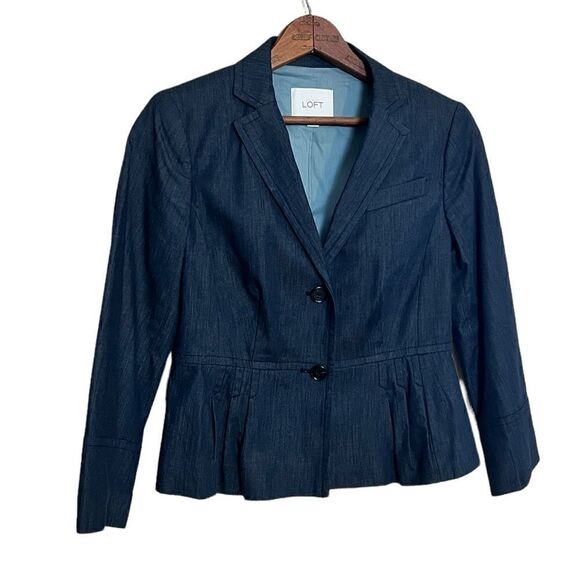 LOFT Cotton Blend Fully Lined Blazer Jacket - Picture 1 of 8